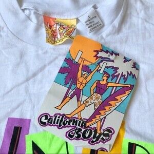 Vintage 90s Single Stitch Graphic Tee “Diner Mania” California Boys | Size L